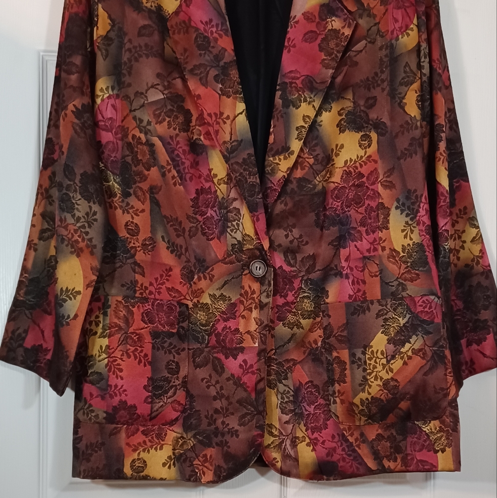 VTG LAWRENCE Philadelphia womens Jacket Size 13/14 Junior  Multi-colored pads
